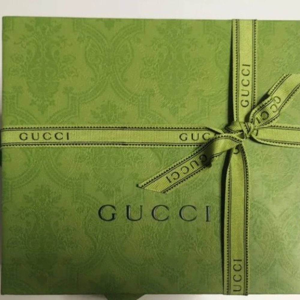 Green Linen Authentic Gucci Ribbon - 111" Long - Picture 5 of 5